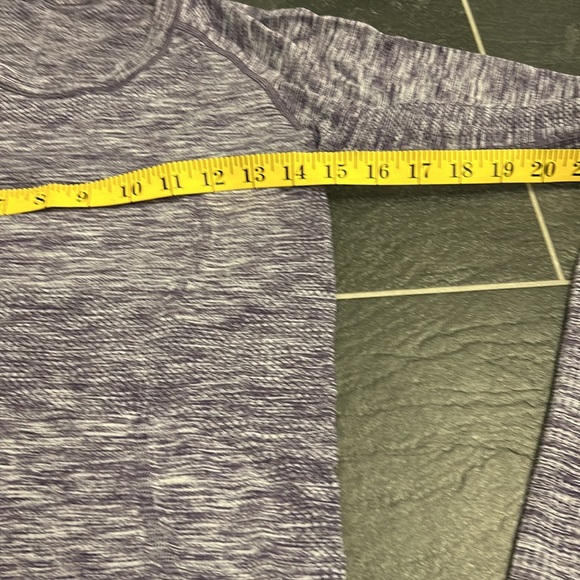 Purple with white, Lululemon long sleeve top - Picture 8 of 11